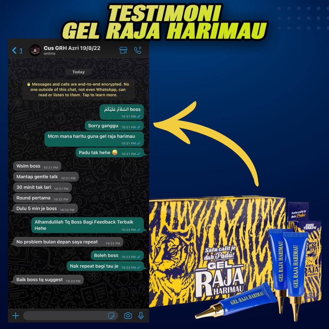 GEL RAJA HARIMAU 16 TESTIMONI GEL RAJA HARIMAU